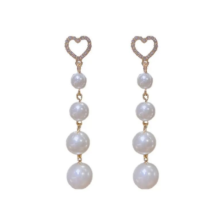 Heart Pearl Dangle Earring | A Happy Look Upgrade