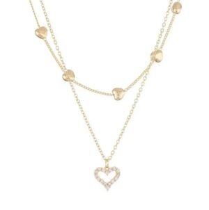 Layered Heart  Necklace  | A Joyful Daily Style