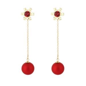 Red Ball Drop Design Dangle Earring | A Feel-Good Everyday Pick
